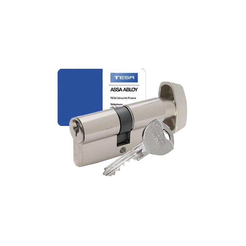 Cylindre à bouton Nickelé TESA TD5 Argent N/A 30 mm 30 mm Nickelé Cylindre bouton
