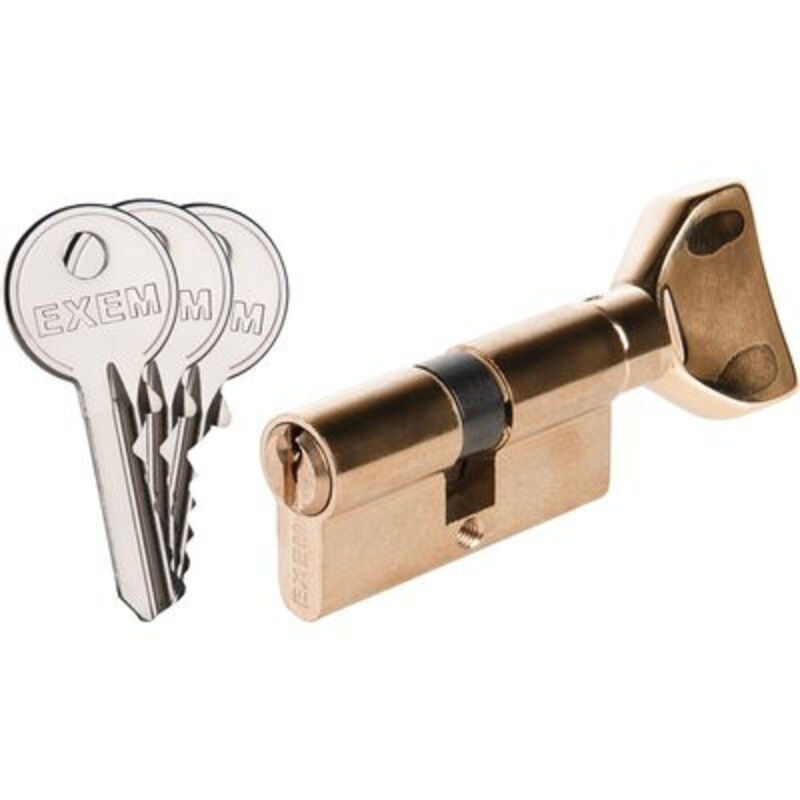 Cylindre à bouton 5G Exem Laiton - Varié - B30 x 40 mm