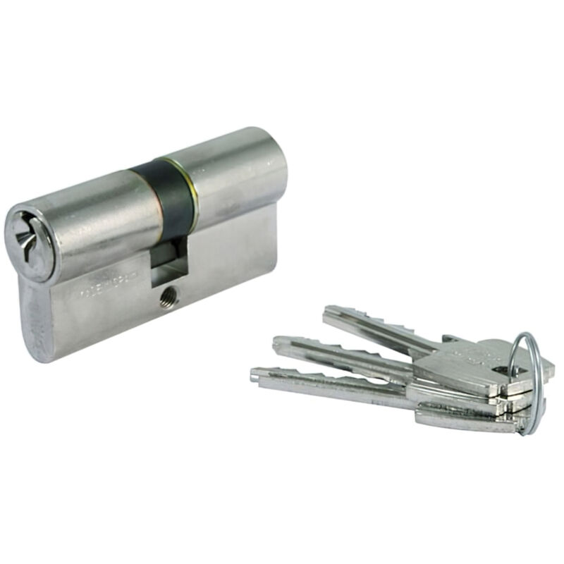 Tesa Assa Abloy - Cylindre Tesa 5200 /30x30 nickelé panneton court