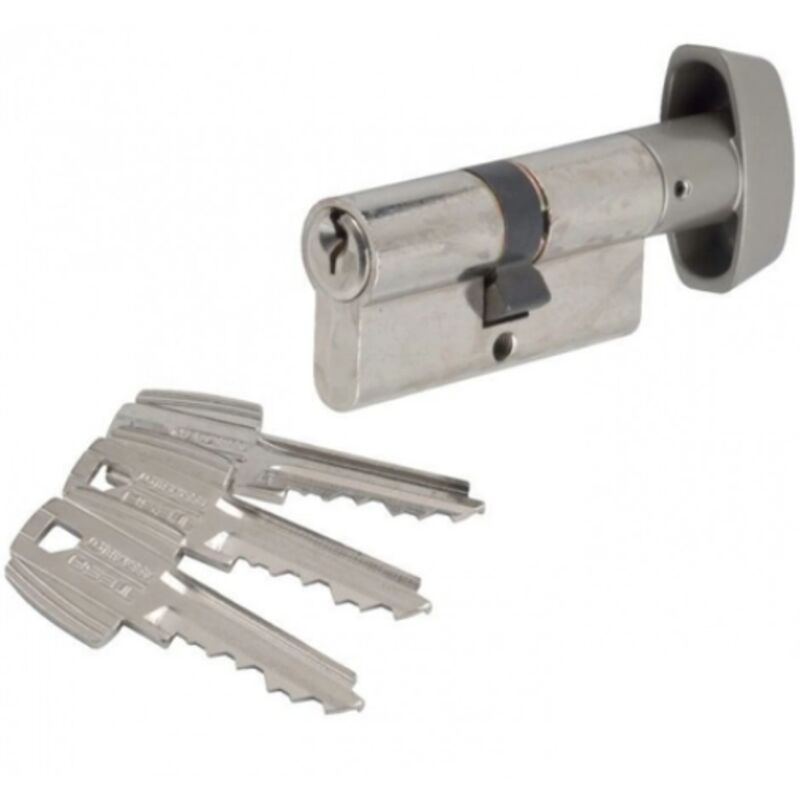 Tesa Assa Abloy - Cylindre à bouton varié nickelé - B40 x 40 mm - TE5 - Tesa