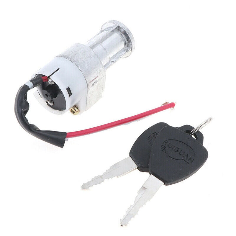 Gotrays - cylindre Batterie Mini Lock avec pour Moto Scooter Électrique Vélo E-Bike, Argent