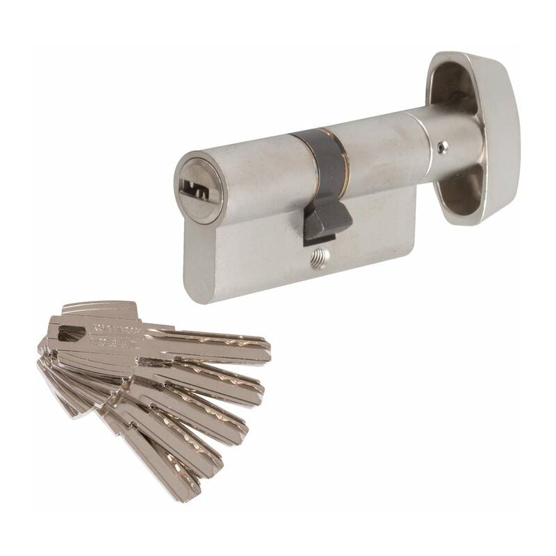 Tesa Assa Abloy - Cylindre à bouton varié nickelé - B30 x 30 mm - T60 - Tesa