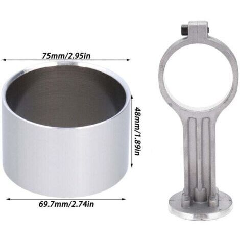 Cylindre Compresseur Air Sans Huile 1100W Silencieux avec Robinet Tournant Sphérique et Bague Intérieure 62mm