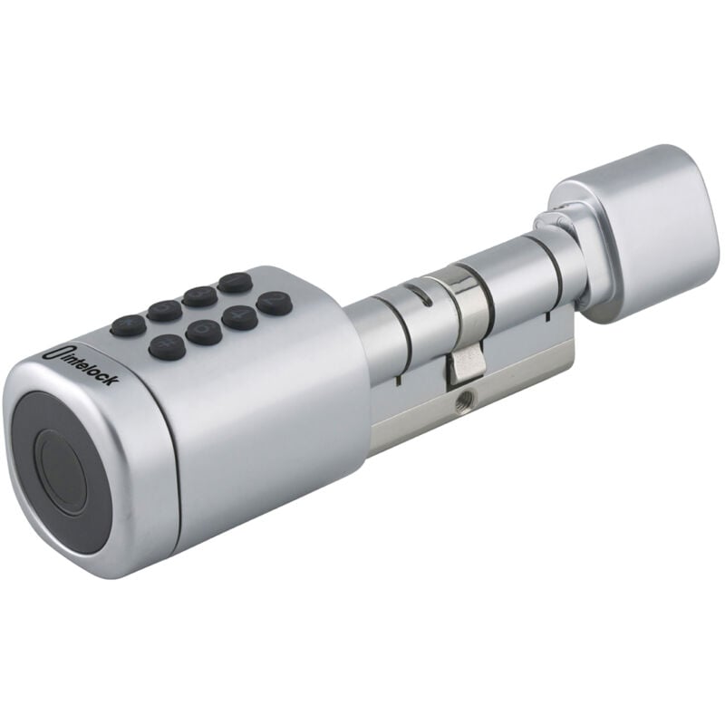Intelock - Cylindre connecté study, taille ajustable, argent