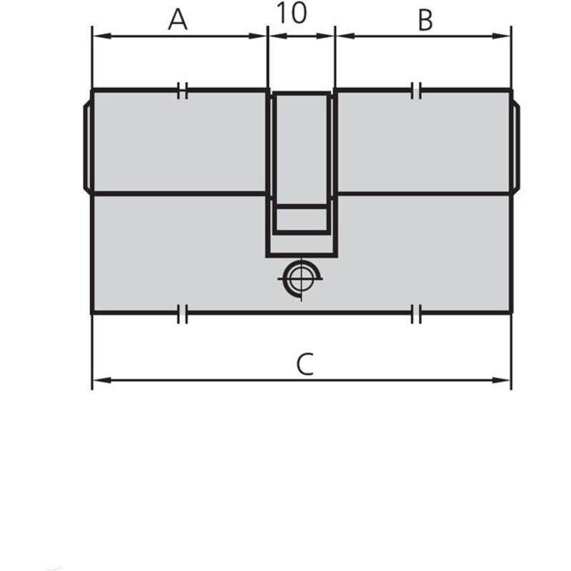 5990 Cylindre 26x26/Came Courte Laiton Poli - CVL