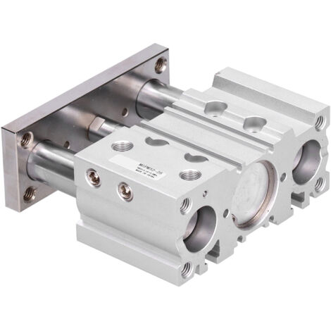 Cylindre d'air pneumatique avec 3 tiges de guidage pour matériel en alliage d'aluminium de Type SMC MGPM32X25