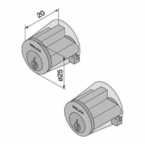 Cylindre d'application rond paire 605.00.00 Welka