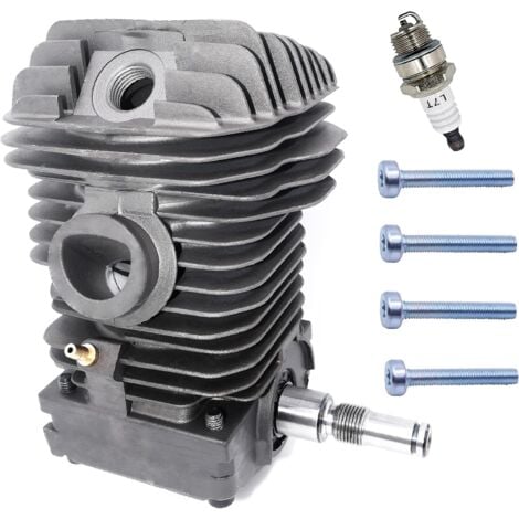 LIVE HOUSE Cylindre de 42,5 mm pour tronçonneuse STIHL 023 025 MS230 MS250 avec connecteur de carter de remplacement de bougie d'allumage