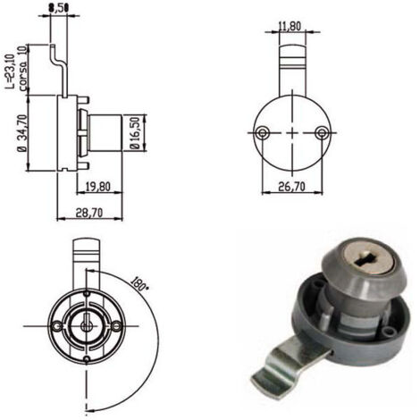 Cylindre de levier de 20 mm 240051 Omr