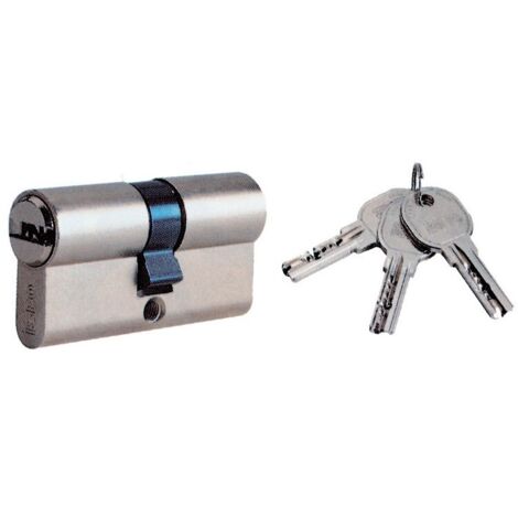 Cylindre de sA curitA nickelA Iseo 8809.30.30 R6 double profil 60 mm