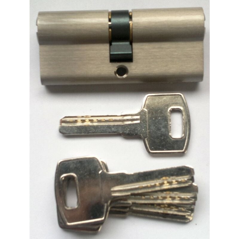Cylindre de sécurité mm.110 (50-60) super matra avec 5 clés plates et accompagné d'une carte de titre - Salon