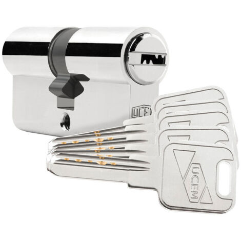 Cylindre de sécurité UCEM Europerfil 33-38 Nickel Long Cam 2000S2LN3338LL