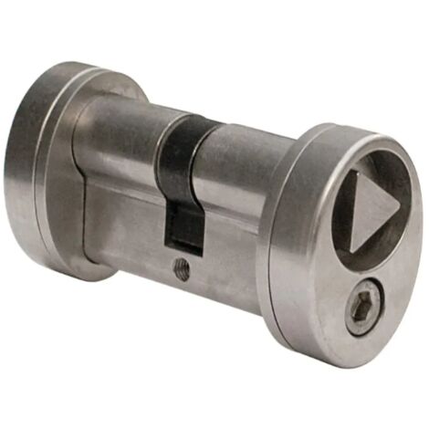 Locinox – Cylindre de serrure 30x30mm – Triangle de pompier affleurant 14mm – Acier inoxydable pour accès incendie – Installation facile