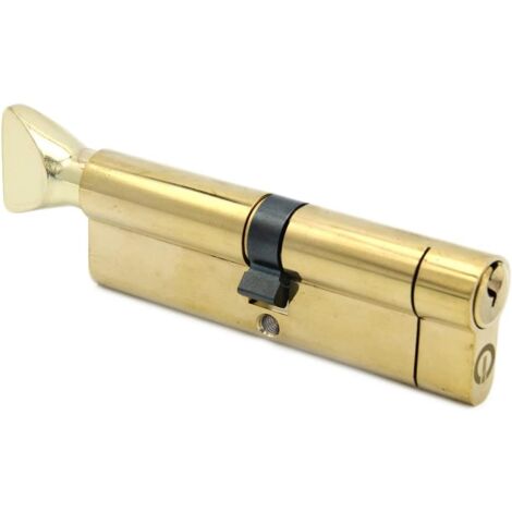 CHENDYY Cylindre de serrure antivol à bouton, trois clés, adapté à tous types de portes, laiton, 50/50T (100mm)