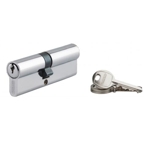 Cylindre de serrure double entrée 40x50mm – Aluminium anti-arrachement – 3 clés en acier nickelé – Mécanisme à 5 goupilles – SP