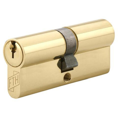Cylindre de serrure double entrée FTH 5G, 30x30mm, cylindre et clés en laiton, 3 clés crantées - FTH