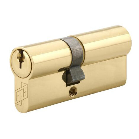 Cylindre de serrure double entrée FTH 5G, 30x40mm, cylindre et clés en laiton, 3 clés crantées - FTH