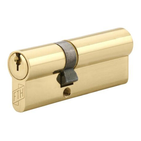 Cylindre de serrure double entrée FTH 5G, 30x50mm, cylindre et clés en laiton, 3 clés crantées - FTH