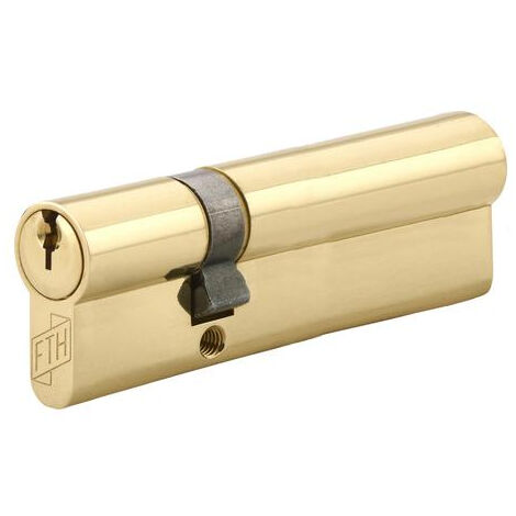 Cylindre de serrure double entrée FTH 5G, 30x65mm, cylindre et clés en laiton, 3 clés crantées - FTH
