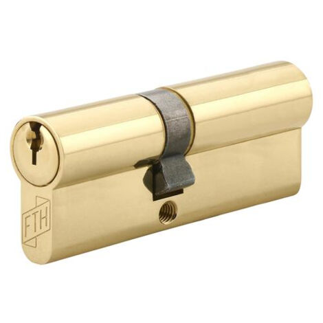 Cylindre de serrure double entrée FTH 5G, 35x45mm, cylindre et clés en laiton, 3 clés crantées - FTH
