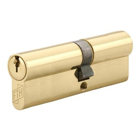 Cylindre de serrure double entrée FTH 5G, 40x50mm, cylindre et clés en laiton, 3 clés crantées - FTH