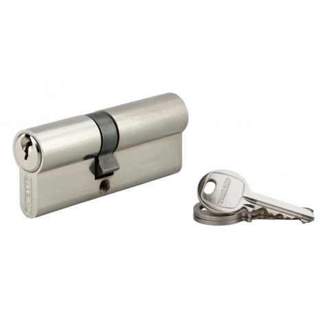 THIRARD Cylindre de serrure double entrée SA, 35x45mm, anti-arrachement, nickel, vis 50mm 3 clés