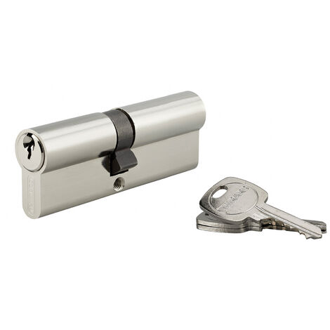 Cylindre de serrure double entrée STD UNIKEY (achetez-en plusieurs, ouvrez avec la même clé), 40x45mm, 3 clés, nickelé - THIRARD