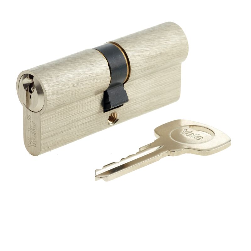 Cylindre serrure YC500+ Yale 35x35 mm - 5 goupilles - 3 clés - Nickelé Cylindre serrure YC500+ Yale 35x35 mm - 5 goupilles - 3 clés - Nickelé