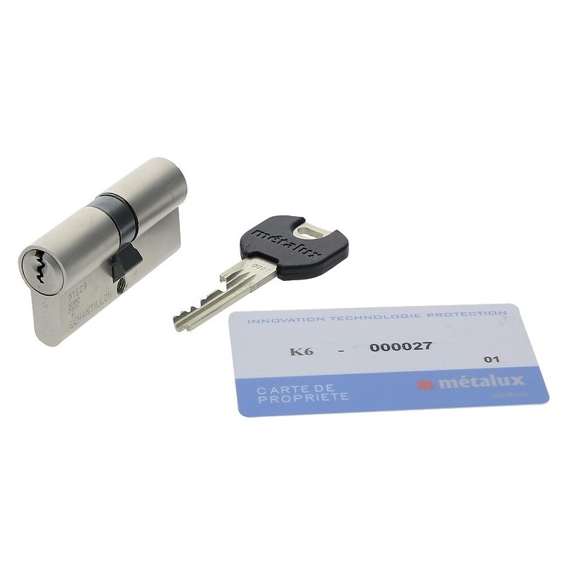 Metalux - Cylindre de sûreté type K6 A2P 30 x 30 - métalux