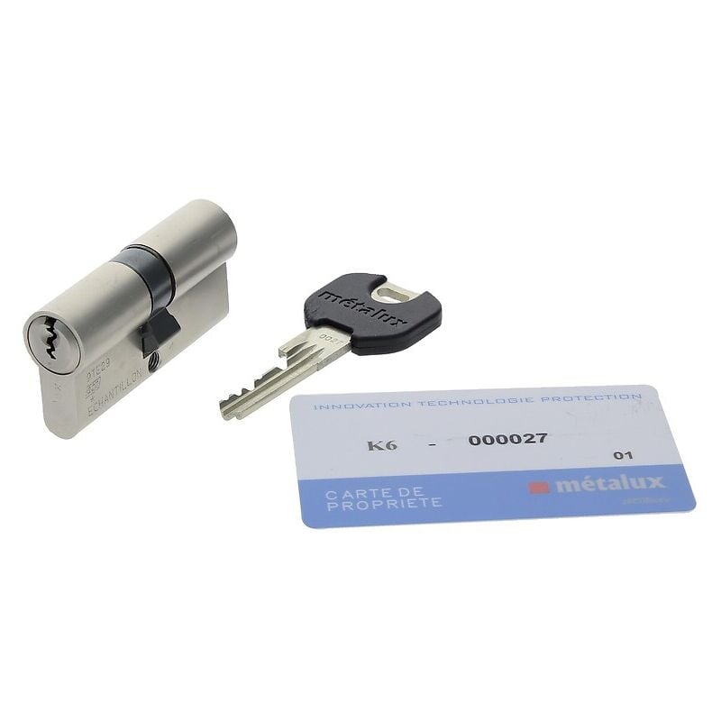 Cylindre de sûreté type K6 A2P 30 x 40 - métalux