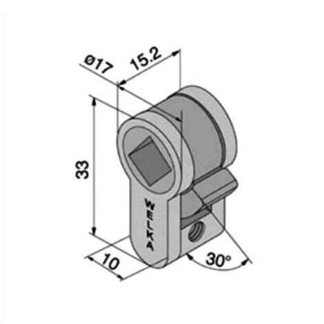 Cylindre d'insertion pour cadre 8 740.00.00 Welka