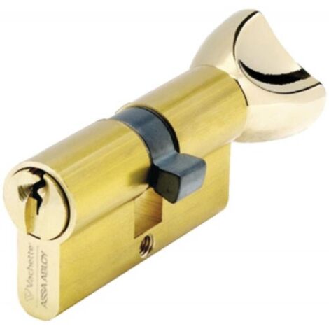 Cylindre double à bouton série 3111 sur numéro UA 1001 laiton nickelé 30 x B30 3 clés - ASSA ABLOY FRANCE VACHETTE