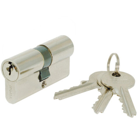 Cylindre double chantier - A : 40 - Longueur : 40x50 - B : 50 - Finition : Nickelé - IFAM