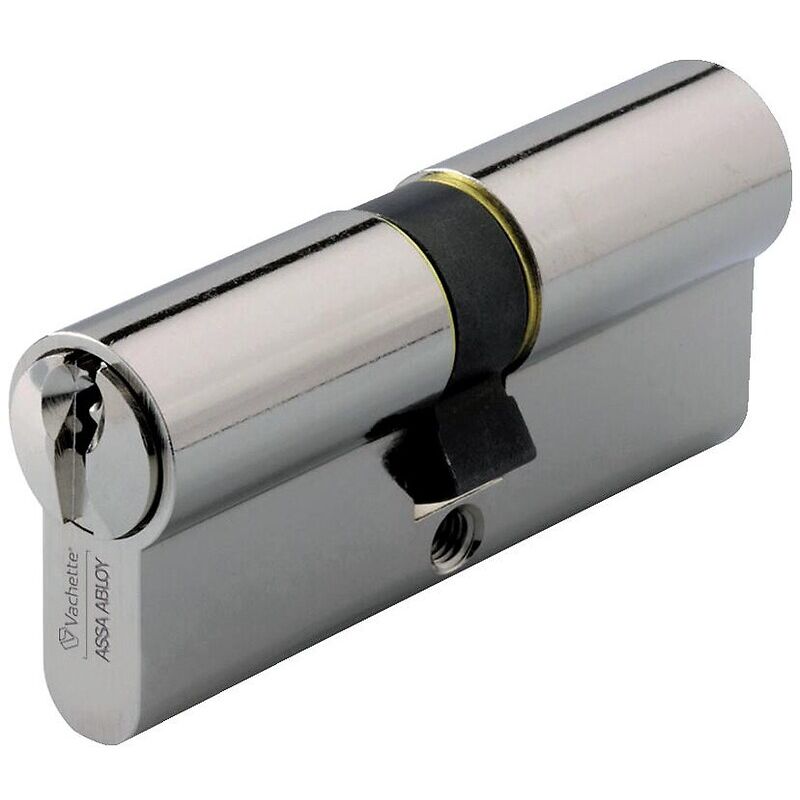 Cylindre double de sûreté 30 x 50 en laiton poli - Profil européen s entrouvrant - Série 7000 Vachette