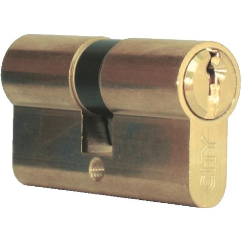 Cylindre double de sûreté 30 x 50 en laiton poli - Profil européen s entrouvrant sur numéro - Série City 5G - iseo city