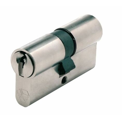 Cylindre double de sûreté 40 x 40 en laiton nickelé satiné Profil européen s'entrouvrant sur numéro UA1001 Série V5 7101 - ASSA ABLOY FRANCE VACHETTE