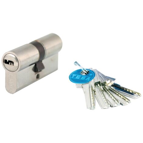 Cylindre double de sûreté type T 60 débrayable 5 clés laiton poli 30 x 30 mm - Tesa securité