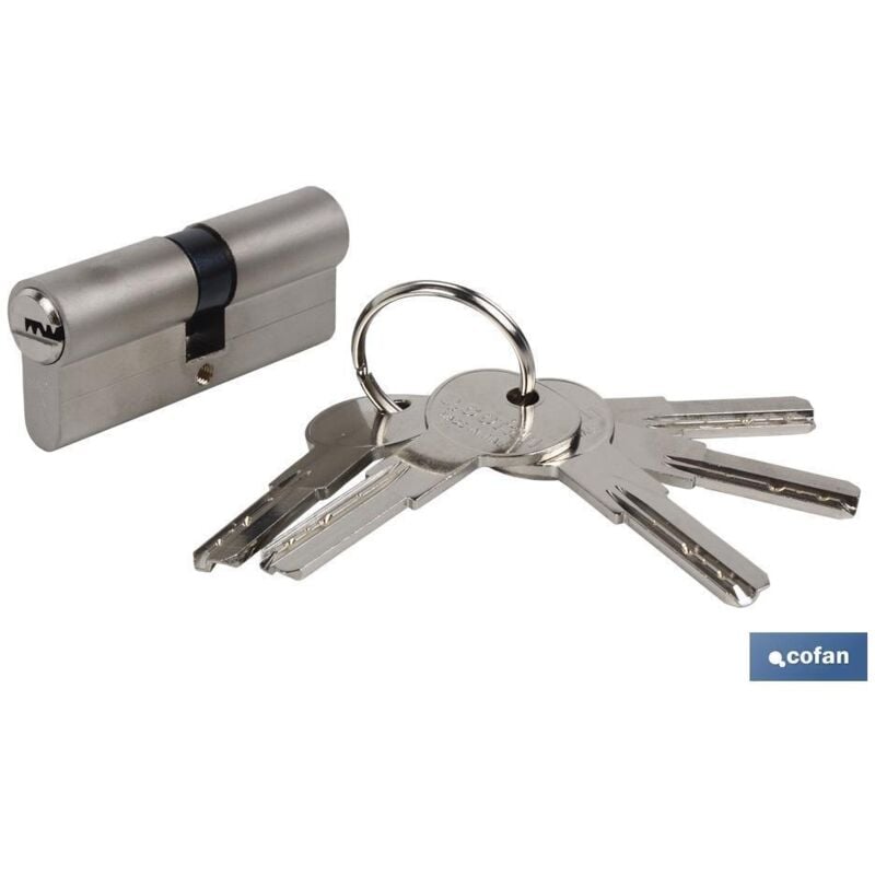 Cylindre de sécurité en nickel mat 30/30 - Came longue