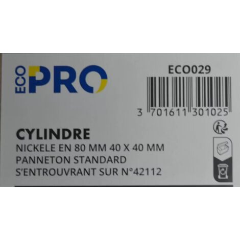 Cylindre double entrée 5 goupilles - série 7001 VACHETTE - S'entrouvrant - 30 x 30 - N° L00260