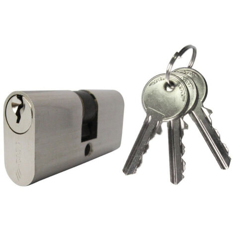 Cylindre double entrée ovale 30x30 mm laiton nickelé - CISA - CIS08210.02