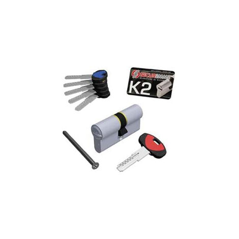 Cylindre en forme de profil européen "K2" 1+5 clés 0Ck2 - mm.30x30 (3200CCS30301X5)