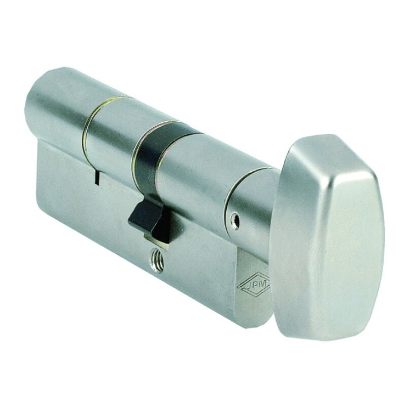 Cisa - Cylindre à bouton B30X30 laiton nickelé 832604-02-0A