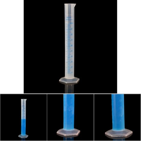 Cylindre gradué en verre 100ml avec bec verseur, résistant à la corrosion pour laboratoire