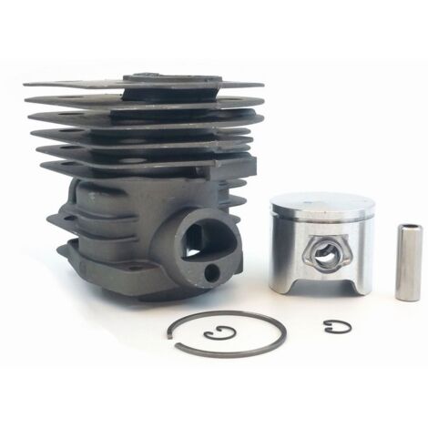Cylindre Husq 350, 351, 353, 346XP (44 mm) Type bas, cylindre à profil bas, alésage de 44 mm, pour utilisation dans les tronçonneuses Husq.