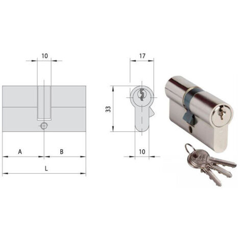 Cylindre intérieur 59,0-26,5-32,5 Ka N°G300-06-0 Cisa