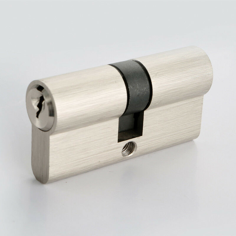 Cylindre nickelé 30x30 mm, pour portes extérieures/d'entrée, 6 tiges, 3 clés