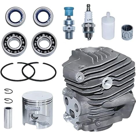 Cylindre Piston pour Husqvarna K760 K750 Découpeuse, 51mm Cylindre + Piston + Vilebrequin + Roulement + Joint + Bougie Pièces Détachées 15 in 1 Kit, Remplacer 506 38 61-71