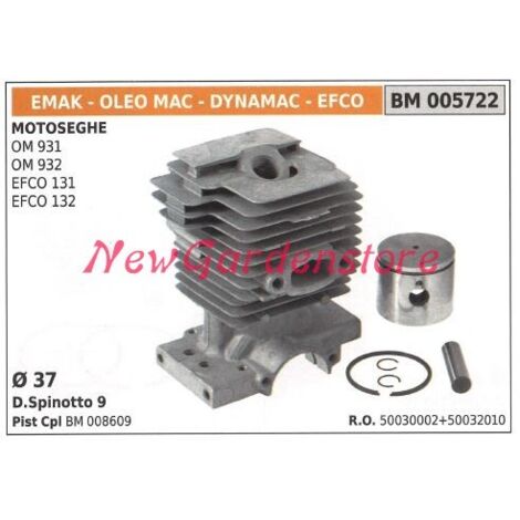 Cylindre piston segments EMAK moteur tronçonneuse OM 931 932 EFCO 131 132 005722