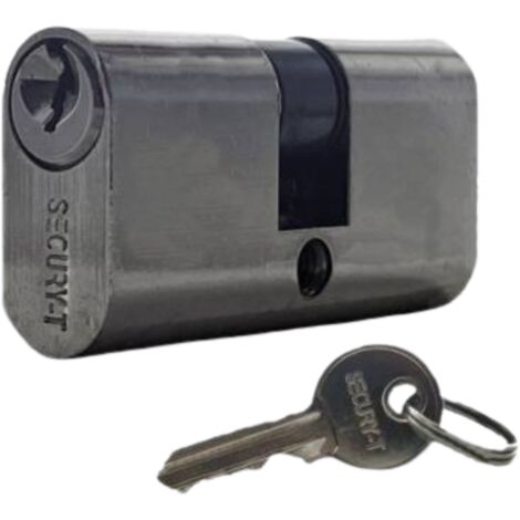 Cylindre pour serrure portail - 55mm oblong - Varié - Laiton - 3 clés - SECURY-T