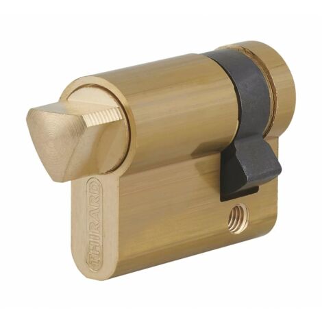 Thirard – Cylindre de serrure profil européen 30x10 mm – Mécanisme 5 goupilles en maillechort – Panneton anti-arrachement – 3 clés en acier nickelé